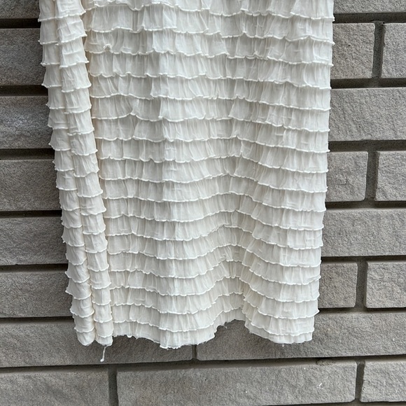 Mendocino Ruffle Tiered Racerback Mini Dress Sz L - Picture 5 of 8
